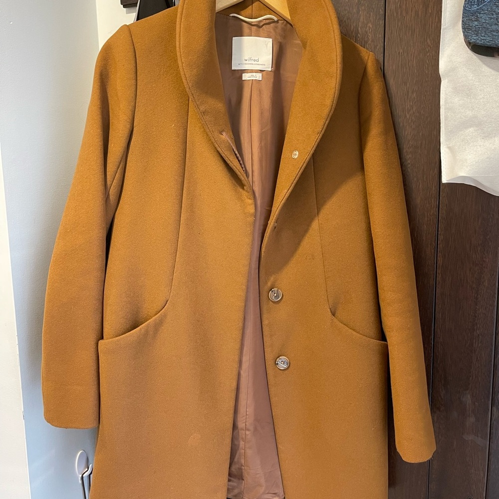 Aritzia Cocoon Coat in Rich Brown - Picture 4 of 6